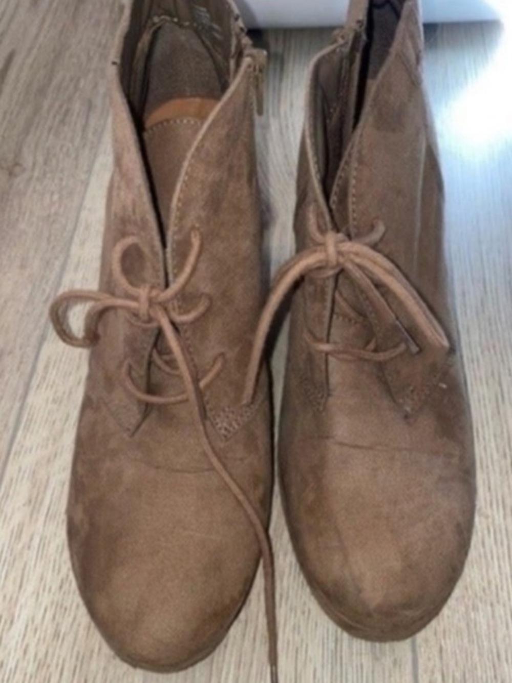 Merona tan Brown Lace-Up Ankle Boots